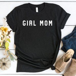 Womens Girl Mom Lightweight Crewneck T shirt